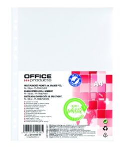 Koszulki na dokumenty OFFICE PRODUCTS, PP, A4, groszkowe, 100szt. 21141155-90