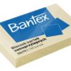Bloczek samoprzylepny BANTEX, 50x75mm, 1x100 kart., jasnożółty