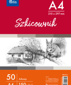 Szkicownik A4, 150 g/m2, 50 ark. Tetis