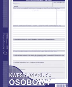 504-B Kwestionariusz osobowy dla pracownika 504-B