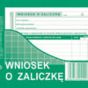 wniosek o zaliczkę zaliczka wniosek wypłata zadatek pieniądze pensja sklep internetowy