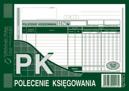 polecenie dowód księgowość