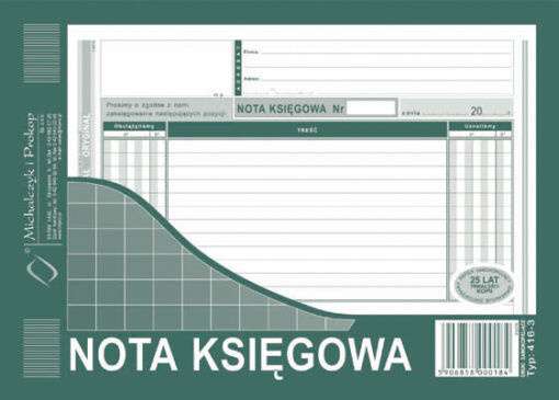 księgowość nota korekta
