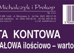 druki kasowe, księgowe i bankowe księga