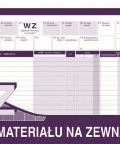 WZ wydanie materiału na zewnątrz 361-2