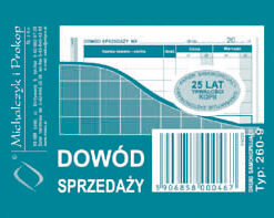 260-9 Dowód sprzedaży (paragon) 260-9