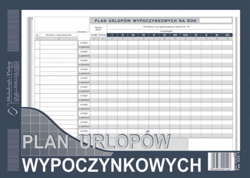 plan urlopów wakacje urlop wniosek pracownik praca