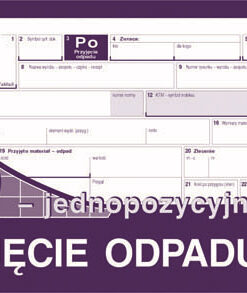 384-8 Po przyjęcie odpadu jednopozycyjne 384-8
