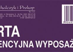 346-3 Karta ewidencyjna wyposażenia 346-3