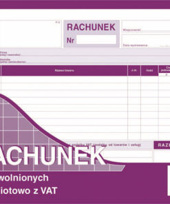 Rachunek dla zwolnionych podmiotowo z VAT 231-3