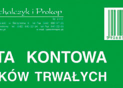 karta kontowa raport środek trwały firma praca rozliczenia