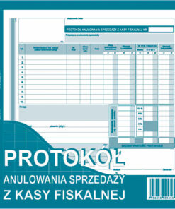 171-2 Protokół anulowania sprzedaży z kasy fiskalnej 171-2