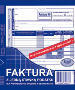 131-4E Faktura z jedną stawką podatku dla prowadzących sprzedaż w cenach netto 131-4E