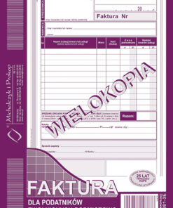 201-3E Faktura dla podatników zwolnionych podmiotowo z podatku od towarów i usług 201-3E