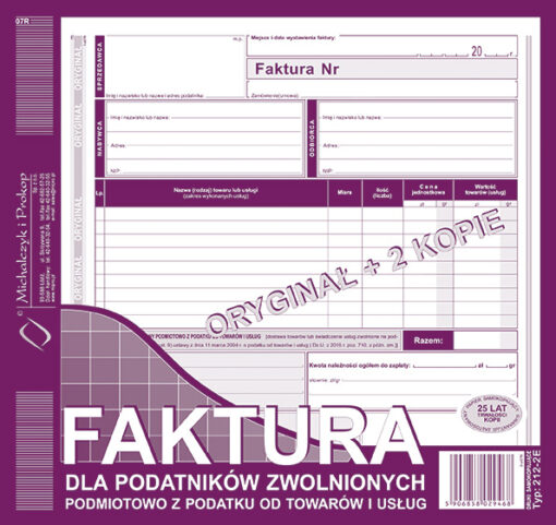 MiProp druk akcydensowy faktura