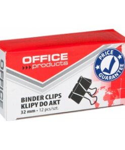 Klipy do dokumentów OFFICE PRODUCTS, 32mm, 12szt., czarne
