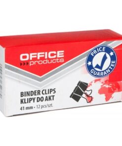 Klipy do dokumentów OFFICE PRODUCTS, 41mm, 12szt., czarne