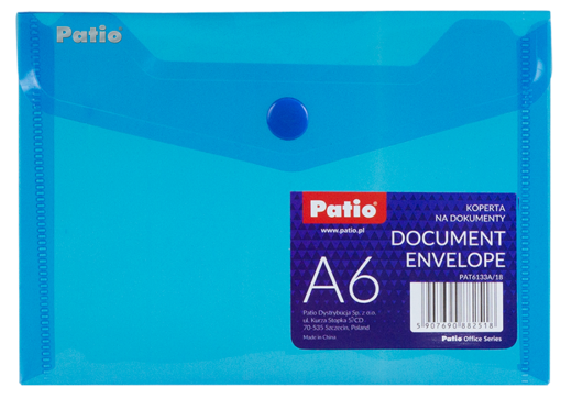Koperta na zatrzask A6 poziom Patio niebieska