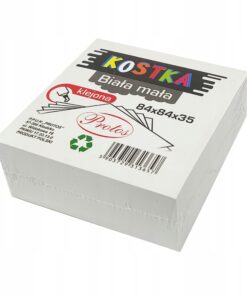 Kostka Protos klejona 85x85x35mm, biała