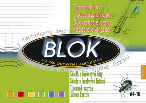 Blok techniczny kolorowy a4/20 ark