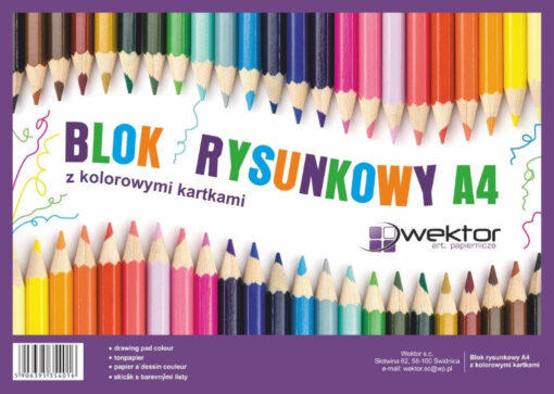 Blok rysunkowy kolorowy a4/20 ark
