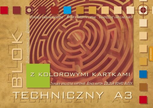 Blok techniczny kolorowy a3/20 ark