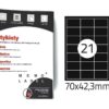 Etykiety samoprzylepne 70x42,3 mm - 3x7 szt.
