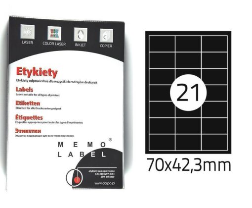 Etykiety samoprzylepne 70x42,3 mm - 3x7 szt.