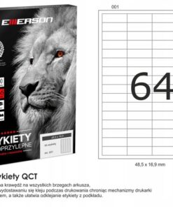 Etykiety samoprzylepne Emerson 48,5x16,9 mm 6400 szt