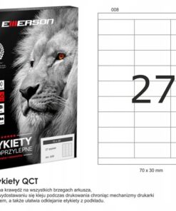 Etykiety samoprzylepne Emerson 70x30 mm 2700 szt
