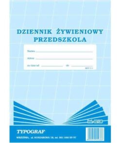 Dziennik żywieniowy przedszkola
