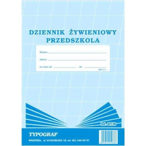 Dziennik żywieniowy przedszkola