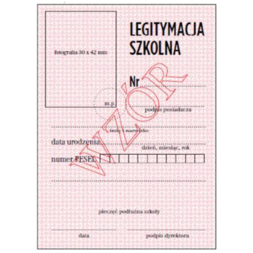 Legitymacja szkolna MEN-I/1 1452