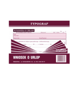 WNIOSEK O URLOP TYPOGRAF